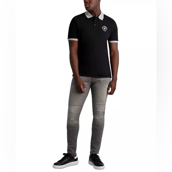 Karl Lagerfeld Other - NWT KARL LAGERFELD Short Sleeve Logo Mesh Polo Shirt Size XL